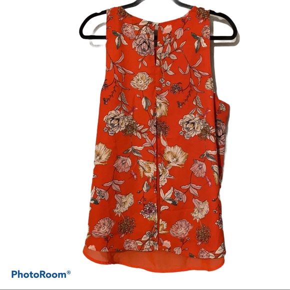 Rachel Rachel Roy The Label Orange Floral Tank - Picture 2 of 8